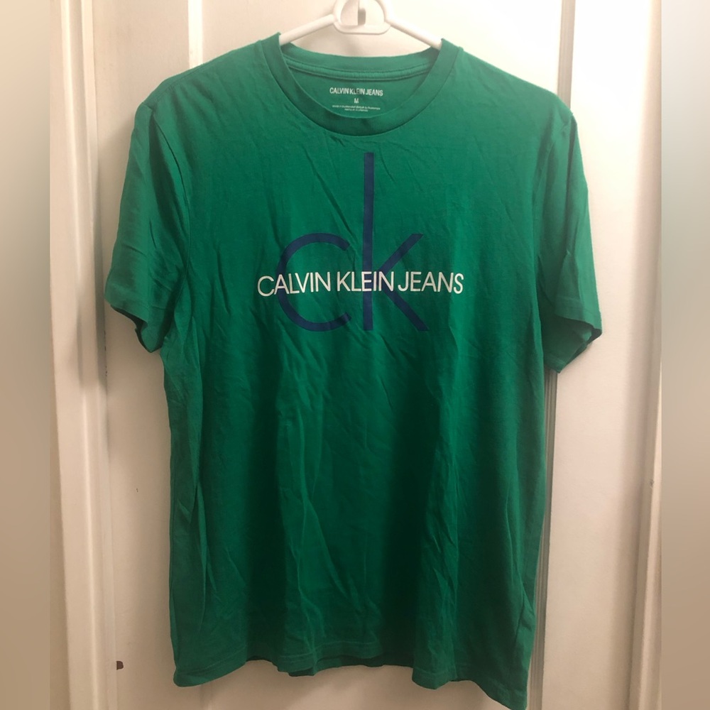 Calvin Klein Jeans Green Crewneck Logo Tee